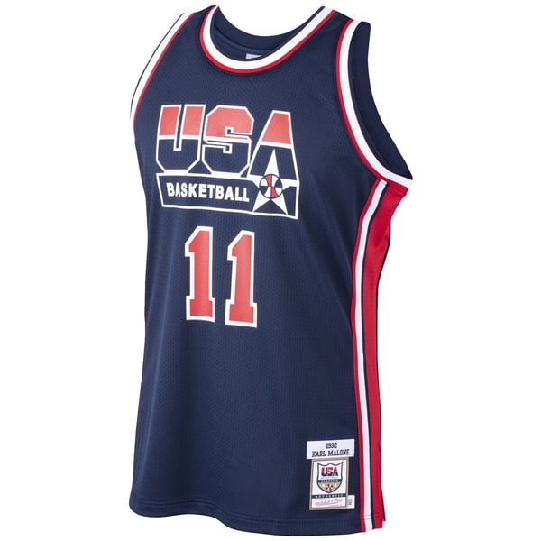 Town Jersey Mitchell & Ness Karl Malone 1992 Dream Team Jersey Navy
