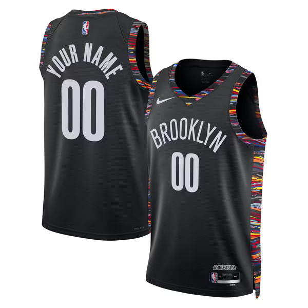 Town Jersey Brooklyn Nets Nike Unisex 2025/26 City Edition Custom Jersey - Black