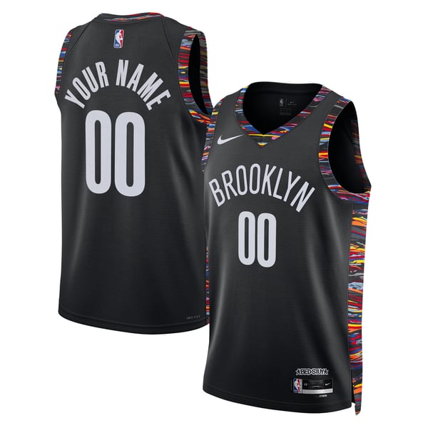 Town Jersey Brooklyn Nets Nike Unisex 2025/26 City Edition Custom Jersey - Black