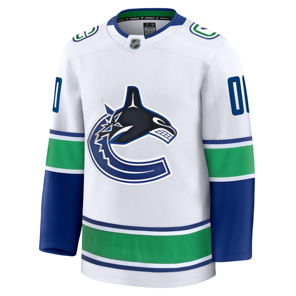 Town Jersey Vancouver Canucks Fanatics Away Premium Custom Jersey - White