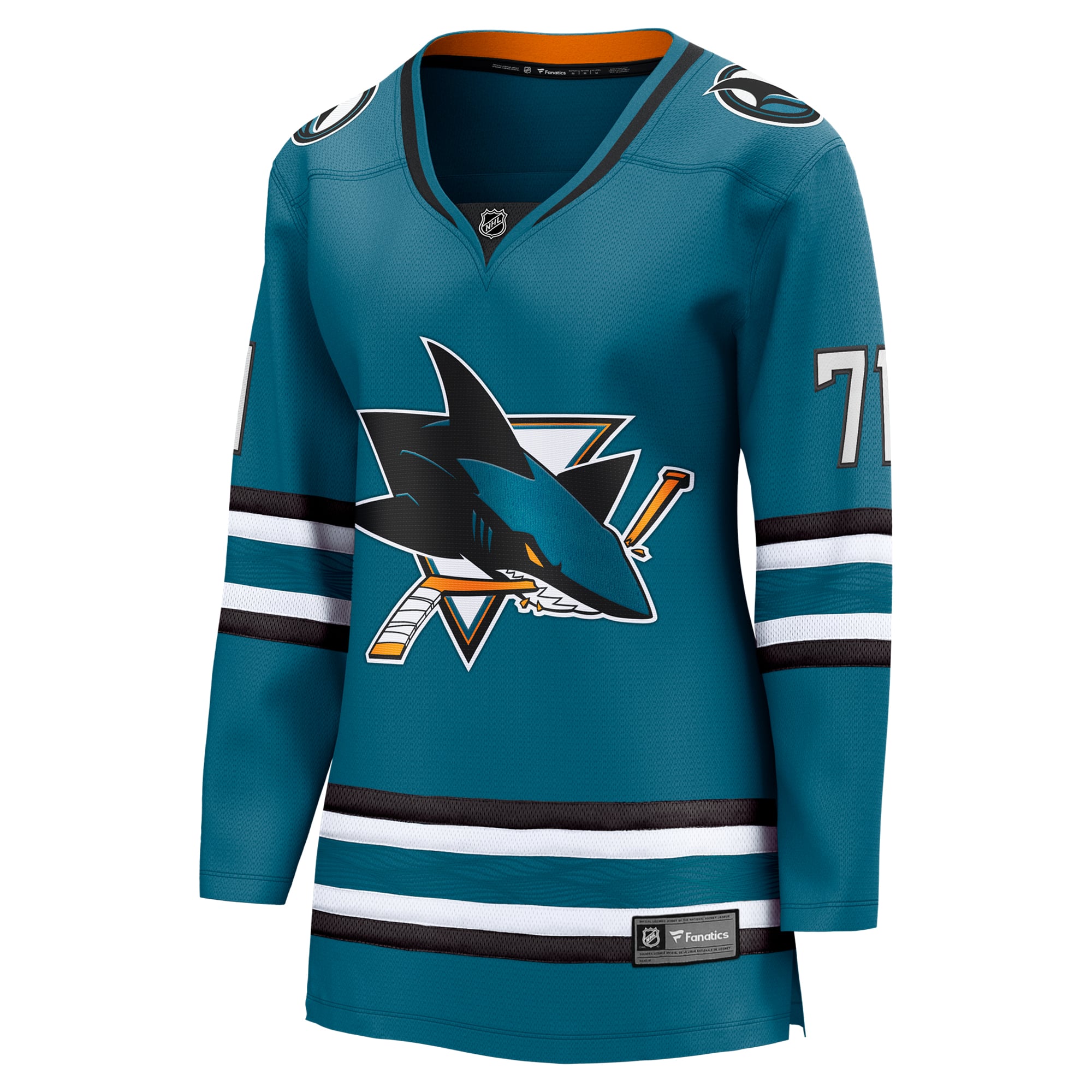 Town Jersey Women's Fanatics Macklin Celebrini Teal Sharks Jersey