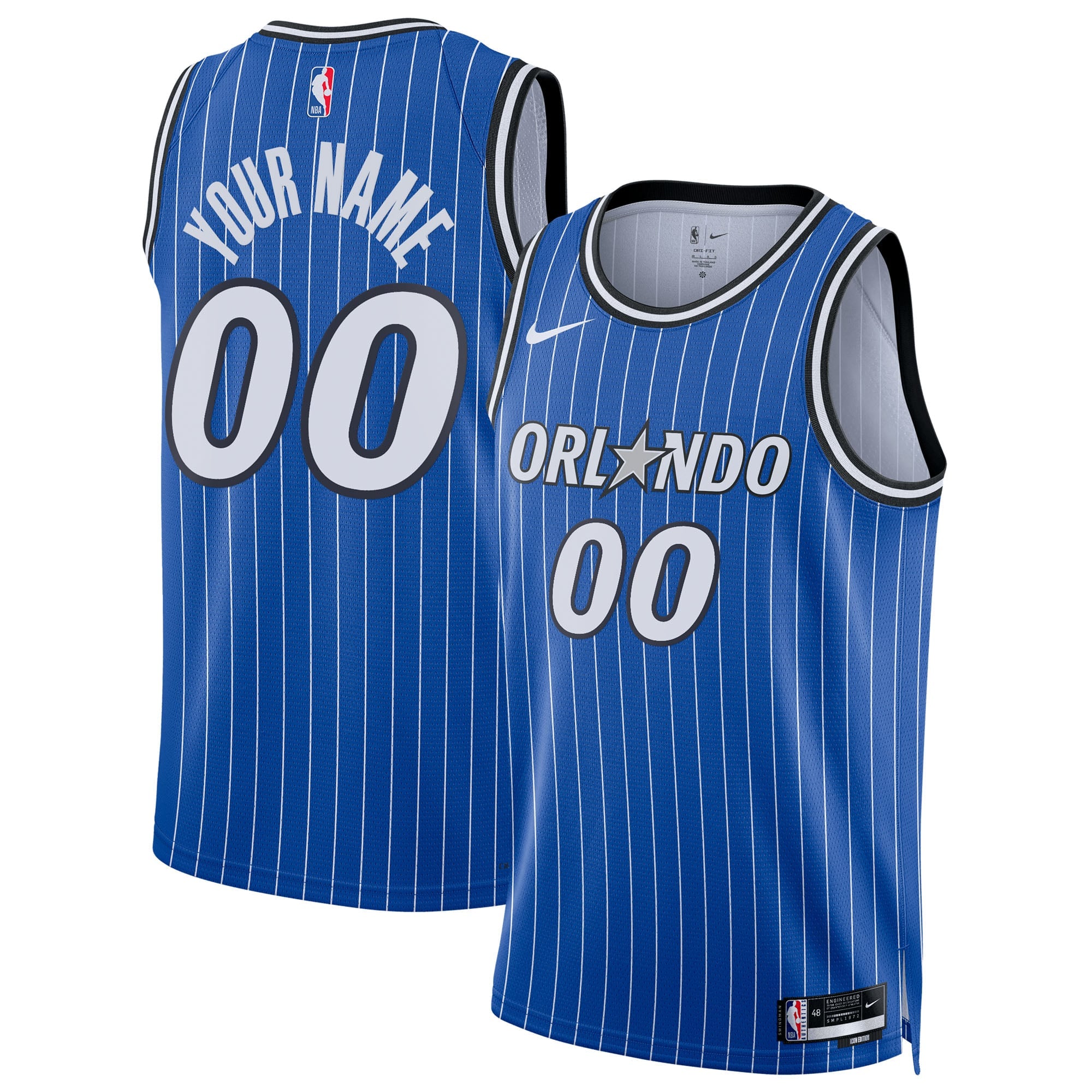 Town Jersey Nike Unisex Orlando Magic Swingman Custom Jersey Icon Edition