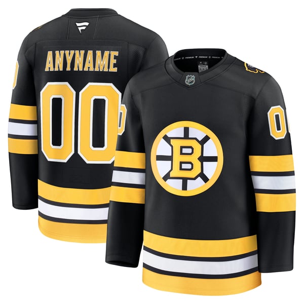 Town Jersey Boston Bruins Fanatics Home Premium Custom Jersey Black