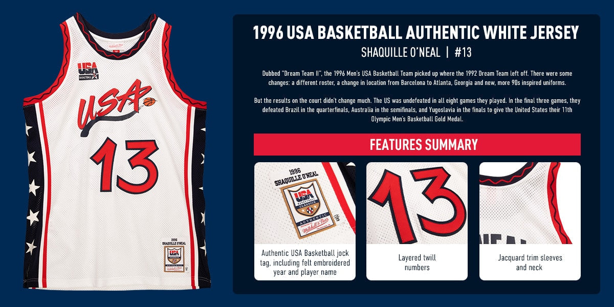 Town Jersey Shaquille O'Neal USA Basketball Mitchell & Ness Jersey