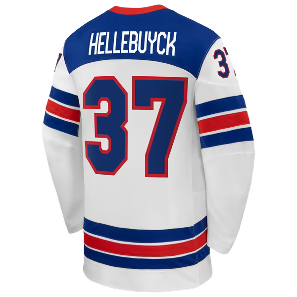 Town Jersey Nike Connor Hellebuyck US Hockey 2026 Away Jersey - White