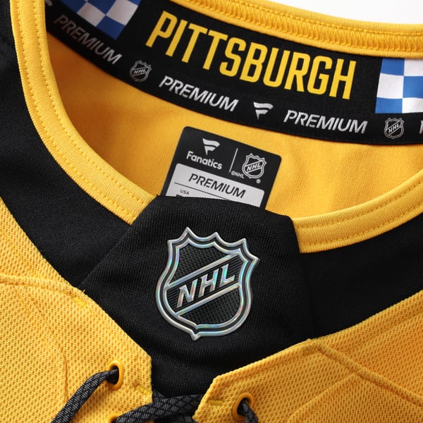 Town Jersey Fanatics Pittsburgh Penguins Alternate Premium Custom Jersey - Gold