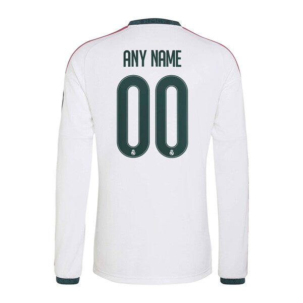 Adidas Real Madrid 2026/27 Home Replica Custom Long Sleeve Jersey White