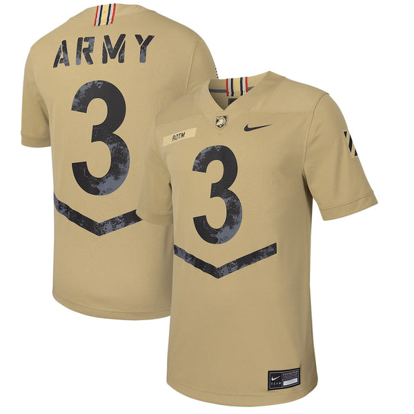 #3 Army Black Knights Nike 2023 Rivalry Collection Untouchable Football  Jersey - Tan