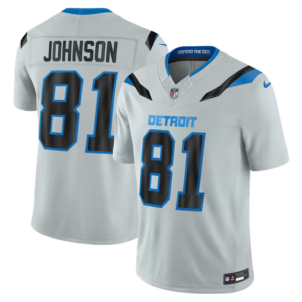 Calvin Johnson Detroit Lions Nike 2026 Rivalries Collection Stitched Limited Jersey - Silver
