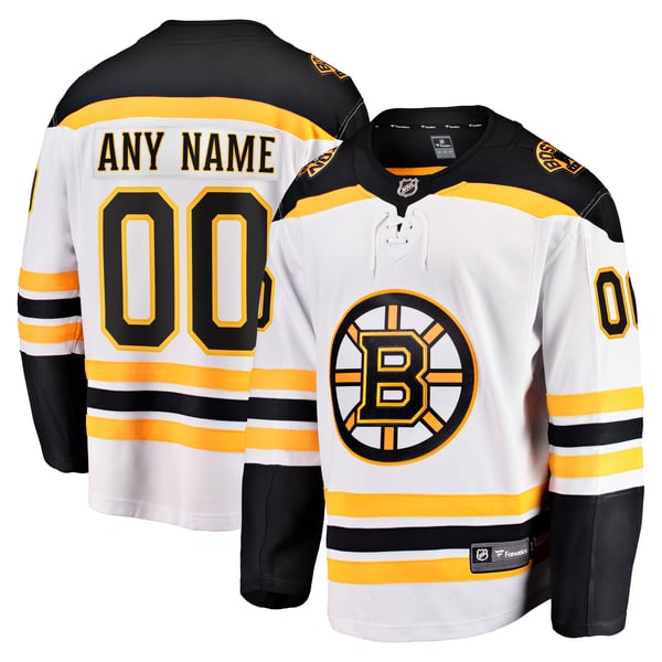 Town Jersey Boston Bruins Fanatics Away Breakaway Custom Jersey