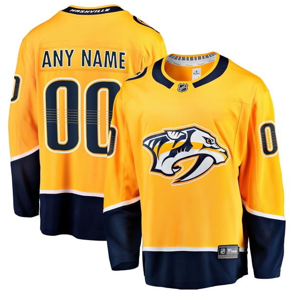 Town Jersey Nashville Predators Fanatics Home Breakaway Jersey - Gold