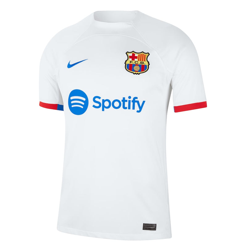 Frenkie de Jong Barcelona Nike 2023/24 Away Jersey - White