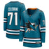 Town Jersey Women's Fanatics Macklin Celebrini Teal Sharks Jersey