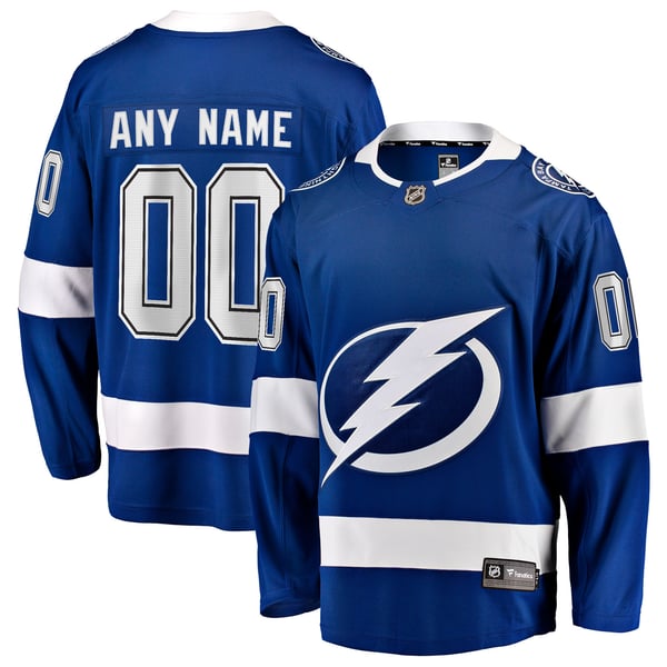 Town Jersey Tampa Bay Lightning Fanatics Home Breakaway Custom Jersey