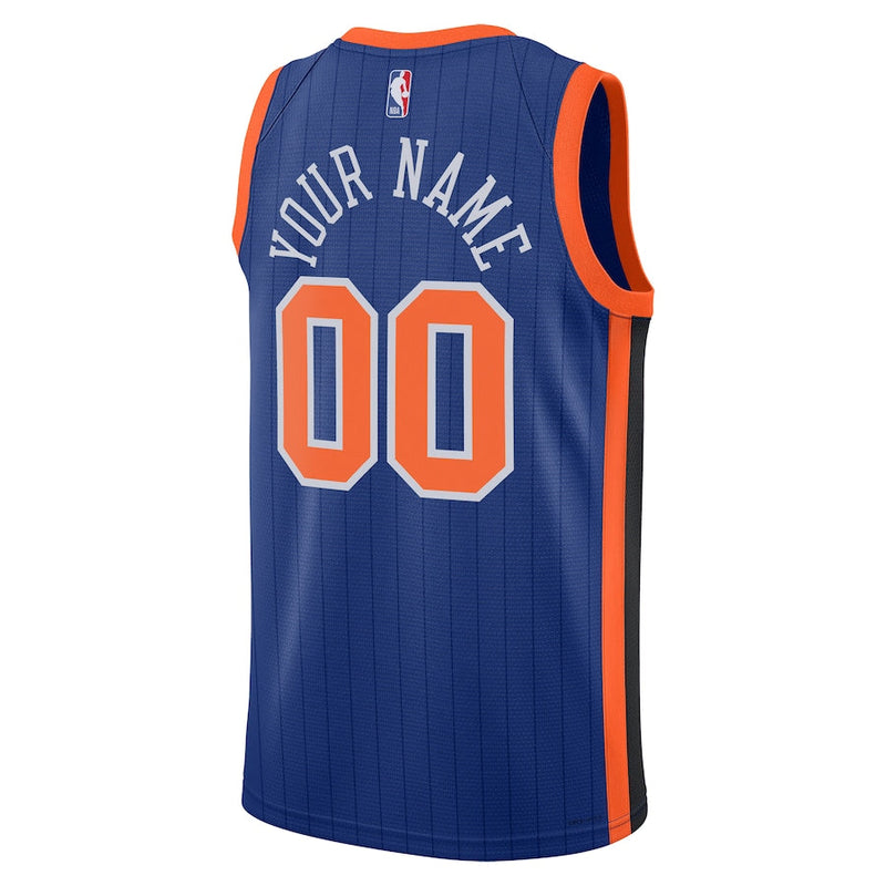 New York Knicks Nike Unisex 2023/24 Custom Swingman Jersey - Blue - City Edition