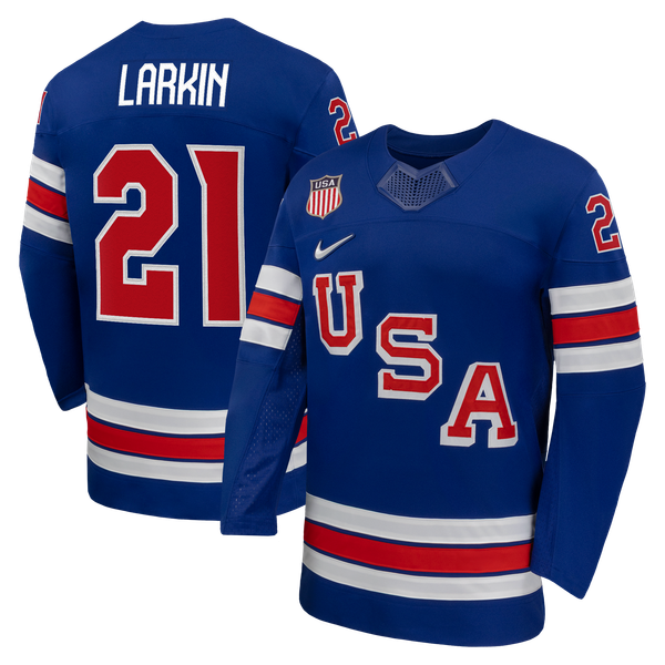 Town Jersey Dylan Larkin Nike US Hockey 2026 Home Jersey Royal