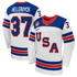 Town Jersey Nike Connor Hellebuyck US Hockey 2026 Away Jersey - White