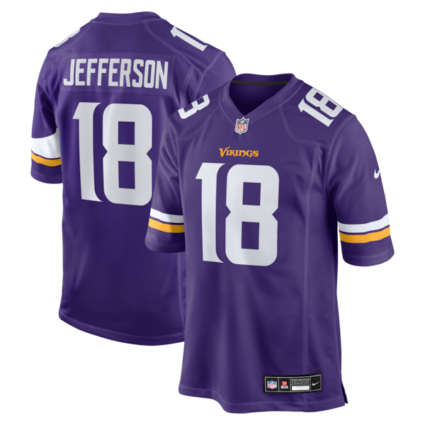 Custom Justin Jefferson Minnesota Vikings Game Jersey Purple