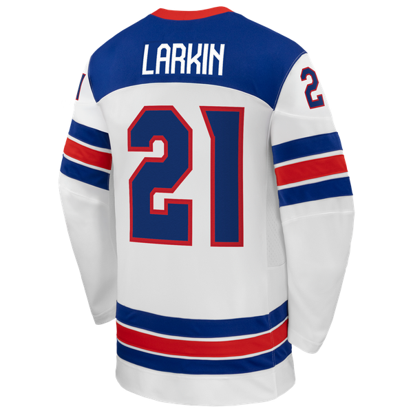 Town Jersey Dylan Larkin Nike US Hockey 2026 Away Replica Jersey - White