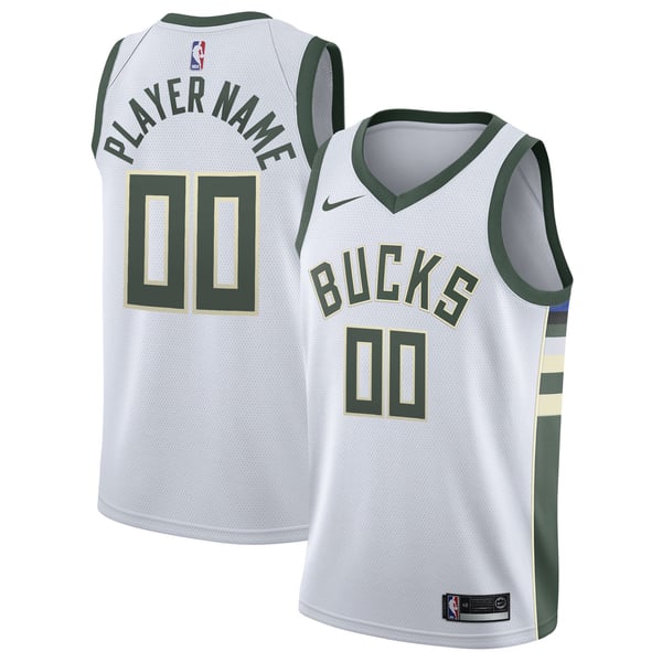 Town Jersey Milwaukee Bucks Nike 2020/21 Swingman Custom Jersey - White