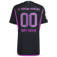 Bayern Munich adidas 2023/24 Away Custom Jersey - Black