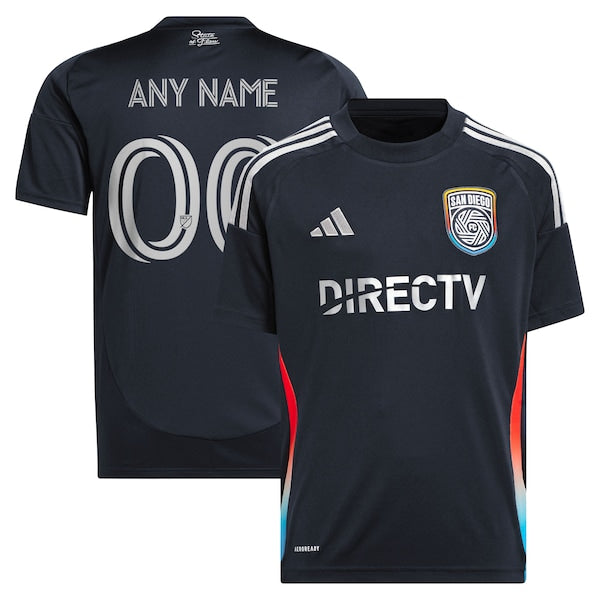 Customized San Diego FC Youth 2025 State of Flow Replica Custom Jersey Navy