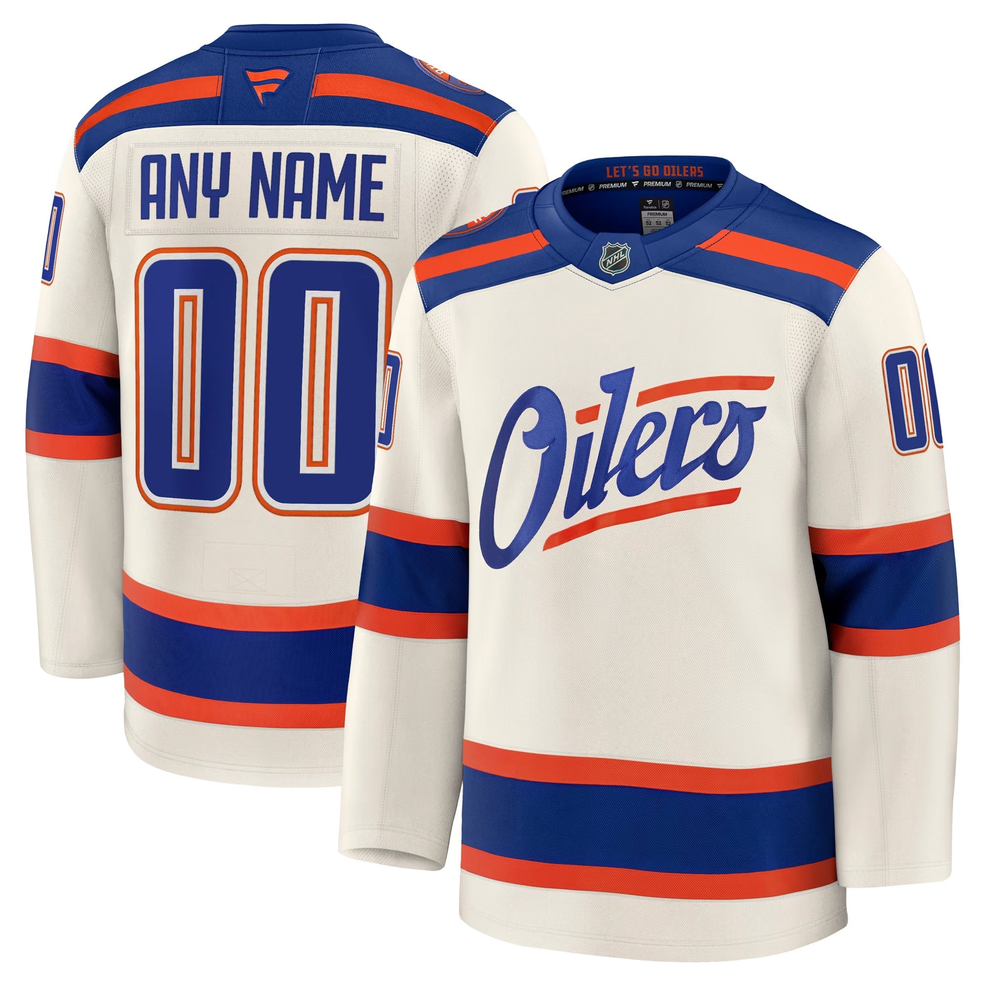 Town Jersey Edmonton Oilers Fanatics Alternate Premium Custom Jersey