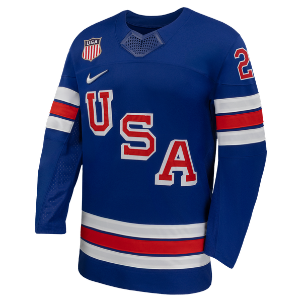 Town Jersey Dylan Larkin Nike US Hockey 2026 Home Jersey Royal