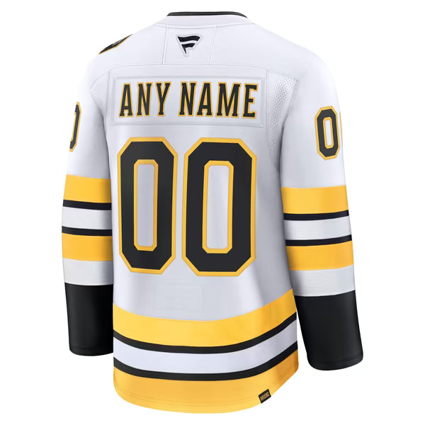 Town Jersey Boston Bruins Fanatics Away Premium Custom Jersey - White