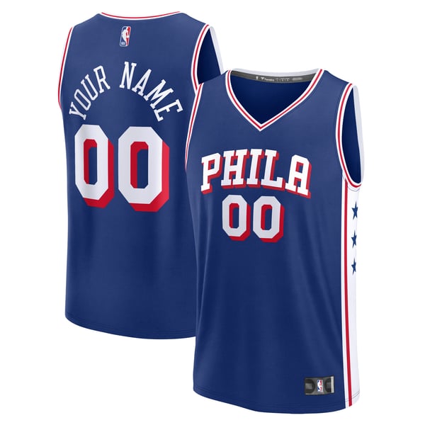 Town Jersey Philadelphia 76ers Fanatics Fast Break Custom Jersey Icon Blue