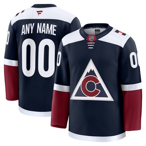 Town Jersey Fanatics Colorado Avalanche Alternate Premium Custom Jersey