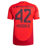 Jamal Musiala Bayern Munich adidas 2024/25 Home Authentic Player Jersey - Red