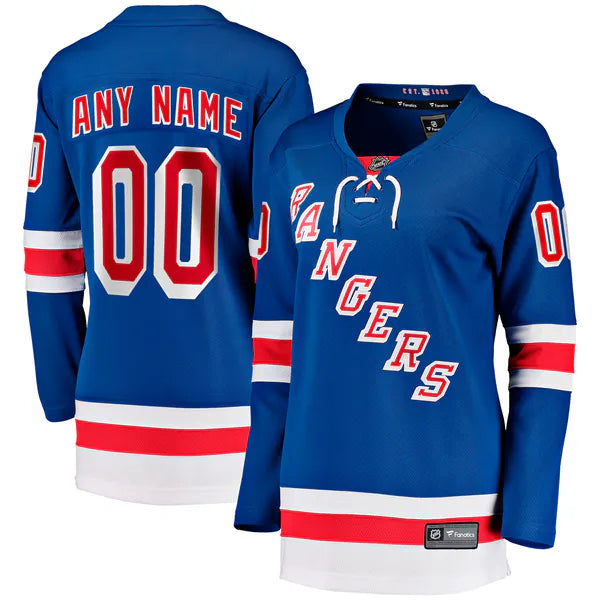 Town Jersey Women's Fanatics New York Rangers Home Breakaway Custom Jersey