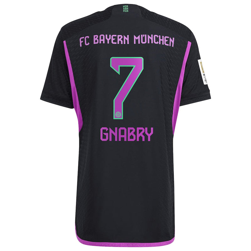 Serge Gnabry Bayern Munich adidas 2023/24 Away Player Jersey - Black