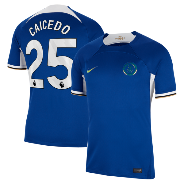 Moisés Caicedo Chelsea Nike 2023/24 Away Stadium  Player Jersey - Navy