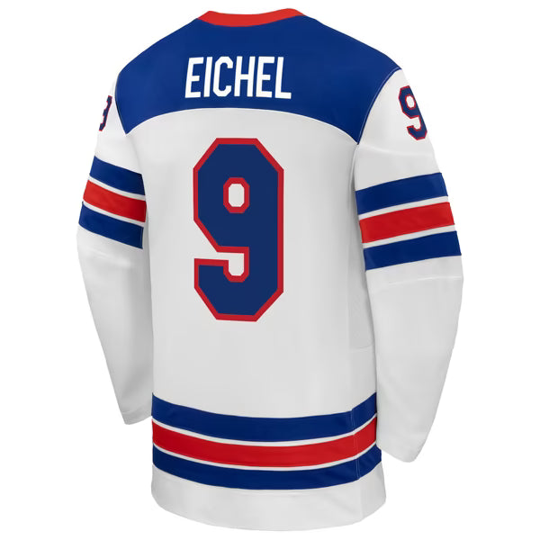Town Jersey Jack Eichel USA Hockey Nike 2026 Away Replica Jersey White