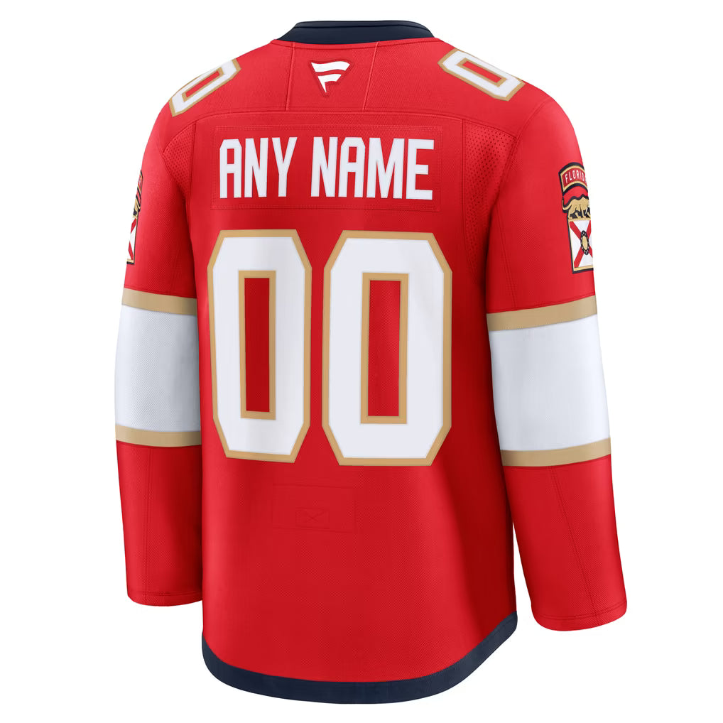 Town Jersey Florida Panthers Fanatics Home Premium Custom Jersey Red