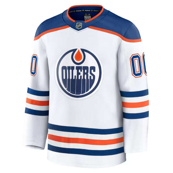 Town Jersey Edmonton Oilers Fanatics Away Premium Custom Jersey - White