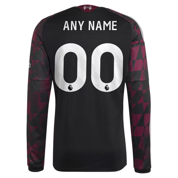 Liverpool adidas 2026/27 Third Replica Custom Long Sleeve Jersey - Black