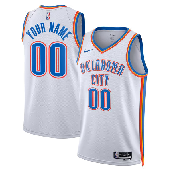 Town Jersey Nike Unisex Oklahoma City Thunder Swingman Custom Jersey White
