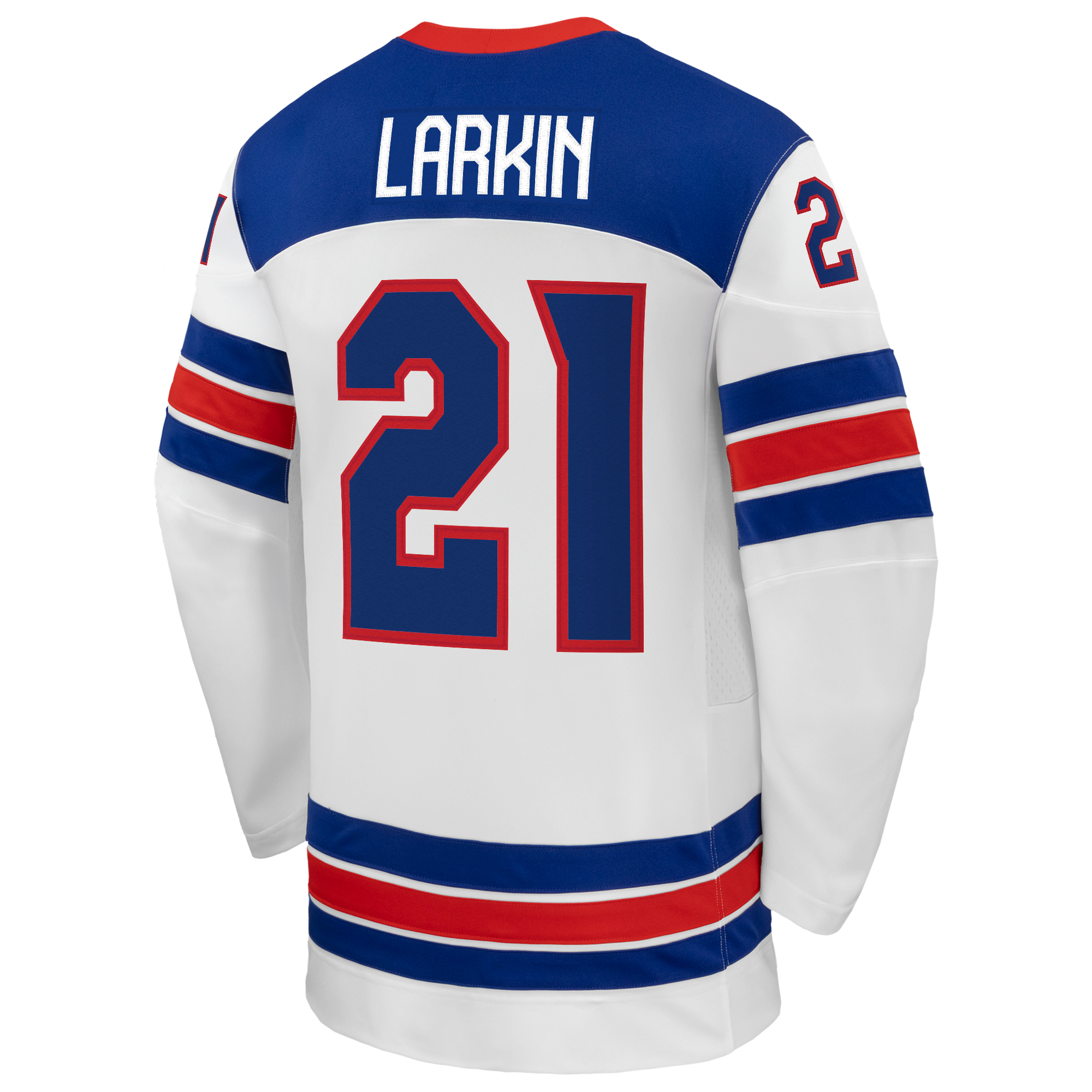 Town Jersey Dylan Larkin Nike US Hockey 2026 Away Replica Jersey - White