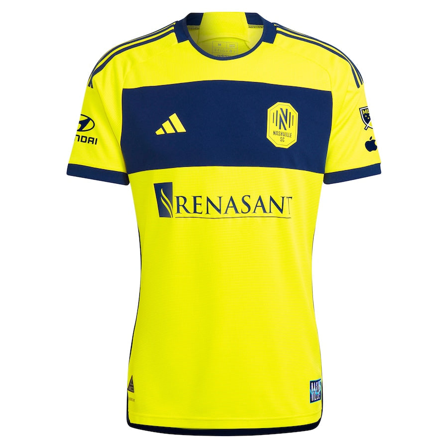 Men's Nashville SC adidas 2024 The 615 Kit Authentic Custom Jersey – Yellow