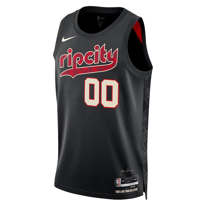 Portland Trail Blazers Nike Unisex 2023/24 Custom Swingman Jersey - Black - City Edition