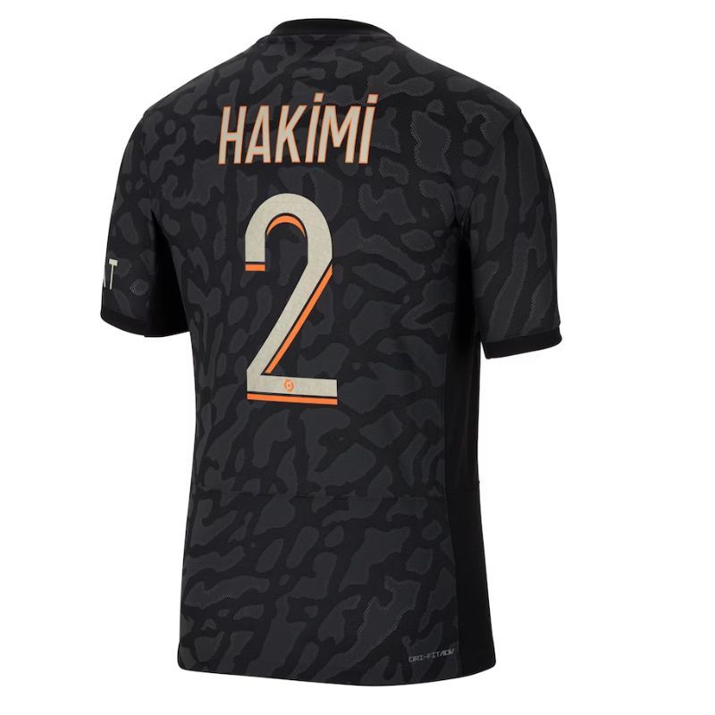 Achraf Hakimi Paris Saint-Germain Jordan 2023/24 Third Player Jersey - Anthracite