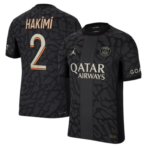 Achraf Hakimi Paris Saint-Germain Jordan 2023/24 Third Player Jersey - Anthracite