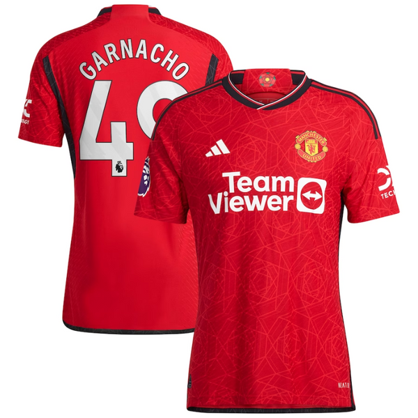 Alejandro Garnacho Manchester United Shirt 2023/24 Home Player Jersey - Red - Jersey Teams World