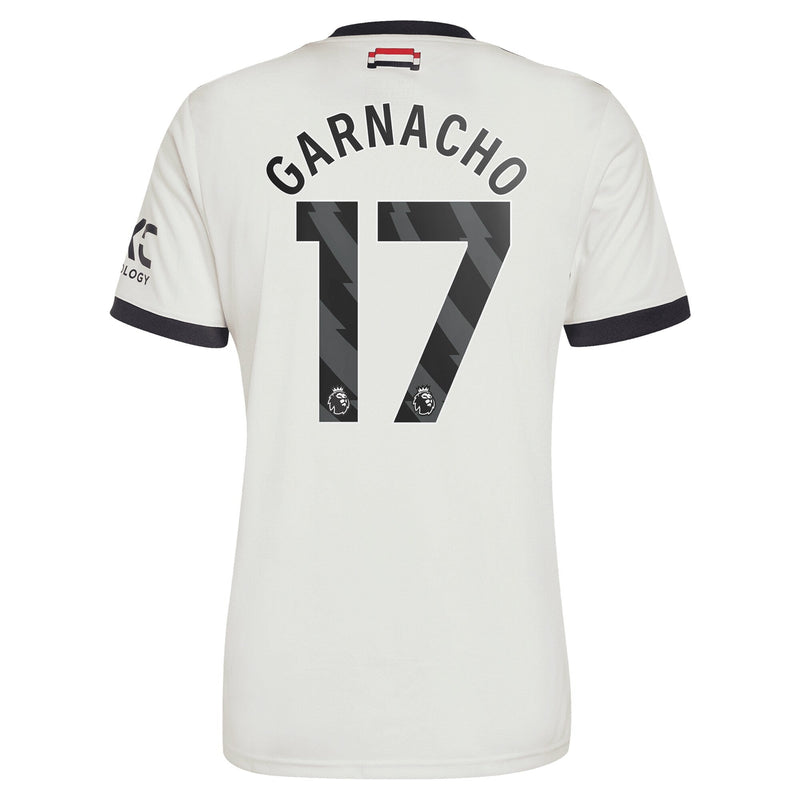 Alejandro Garnacho Manchester United adidas 2024/25 Third Jersey - Cream