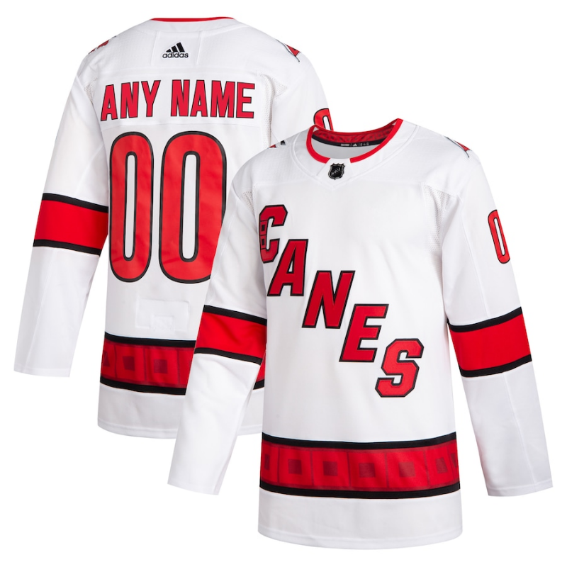 Carolina Hurricanes Team Custom Jersey Pro Official - White - Jersey Teams World