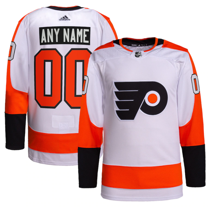 Philadelphia Flyers Team 2022 Custom Jersey Pro Official- White - Jersey Teams World