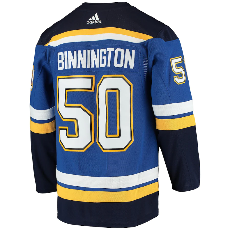 Jordan Binnington St. Louis Blues Team Player Jersey Pro Official- Blue - Jersey Teams World